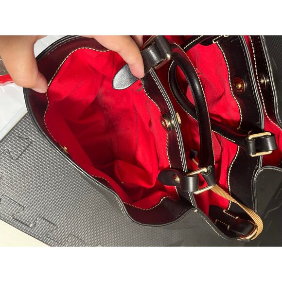 Dooney & Bourke Handbag Large Pebbled BARLOW Black Leather Purse Travel - Picture 14 of 15